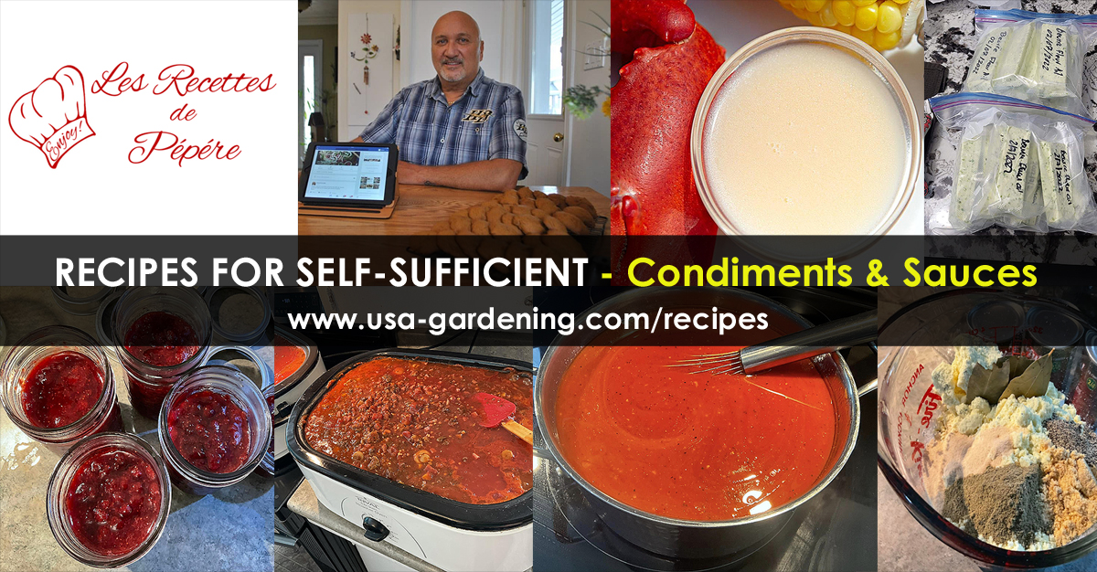 Recipes of Condiments and sauces