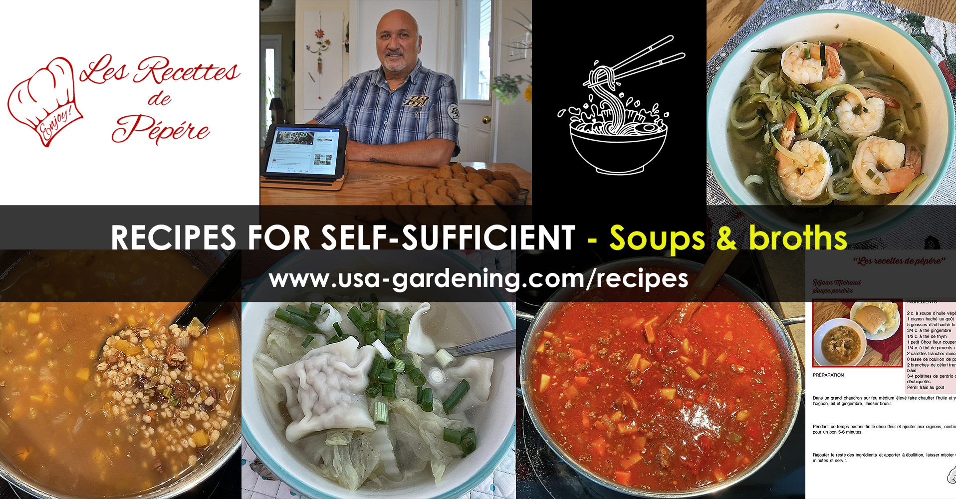 Recipes for SelfSufficient Living Soups and Broths Ingredients and