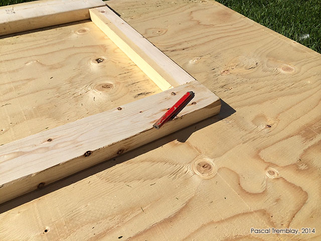 How to cut Plywood panel for a shed door - Door frame for a shed