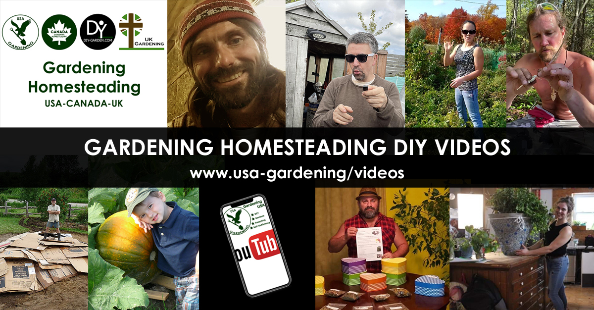 Videos made by Contributors of the Gardening Homesteading DIY USA Canada UK Website