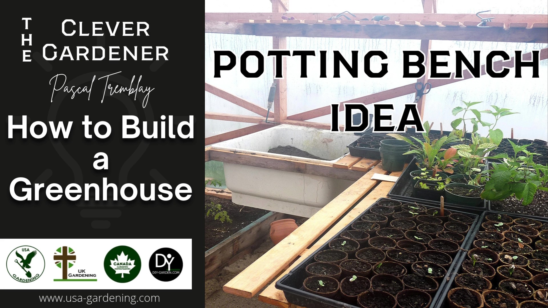 Greenhouse potting bench