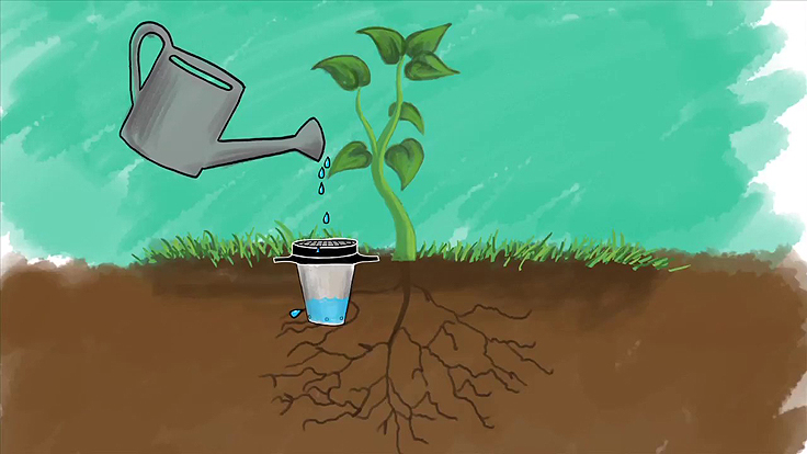 Innovative Logissol-O underground watering system for healthier gardens and major water savings