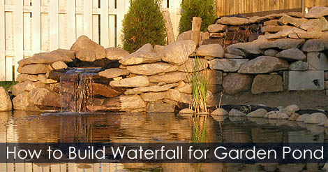 How to build a Pond waterfall - Rock Waterfall for water garden - Water garden landscaping