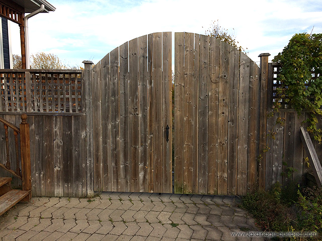Wood fence gates